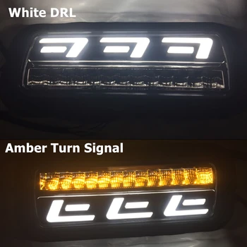 Pre Lada Niva 4X4 LED Biela DRL Amber Zase Signálneho Svetla pred Auto Príslušenstvo pre 1995 až Lada Niva 4X4