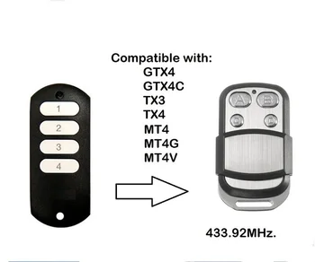 Diaľkové pre GTX4, GTX4C,TX4 garážové brány kompatibilné diaľkové ovládanie otvárač 433.92 MHZ
