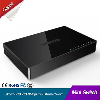 8 portový Sieťový Prepínač 8-port 10/100/1000Mbps Ploche Fast Ethernet lan Prepínač hub Malý a Šikovný mini 8 port switch