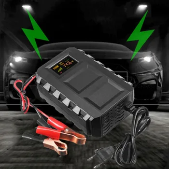 Inteligentný 20A Automobilové Batérie Olovené Batérie Nabíjačky Auto, Motocykel EÚ / Plug NÁS