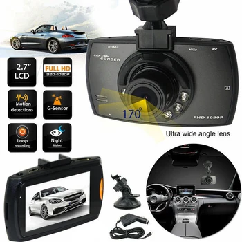 HD 2.2 inch LCD Auto 1080P DVR Vozidla, Kamera, videorekordér Nočné Videnie Dash Cam Kamera Práce Mini Kamera, Detekcia Video