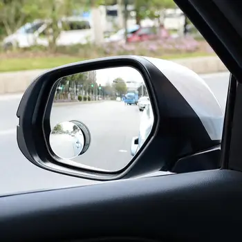 2 ks Auto Zrkadlo 360 Stupňov Široký Uhol Framless Blind Spot Zrkadlo Kruhové Námestie HD Vypuklé Pomocné Parkovanie Spätné Zrkadlo