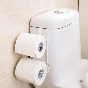 2 Rolka Toaletného Papiera Tkaniva Držiteľ Kuchyňa Multifunkčné Papier a Uterák Holer s Hákom