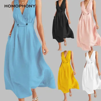 Homophony 2020 tvaru Sexy bez Rukávov Ženy Šaty Farbou Mimo Ramenný Vysoký Pás Riadok Šaty Elegantné Party Spoločenské Šaty