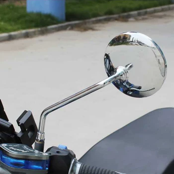 8 mm 10 mm Univerzálne motocyklové zrkadlá chrome okrúhle zrkadlo motocykel dlhé stonky pre Ducati MONSTER 1200 M1100/S/EVO MONSTER