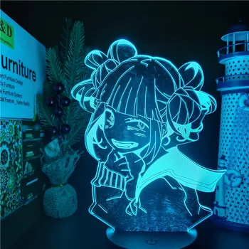 MÔJ HRDINA AKADEMICKEJ obce Himiko no toga Obrázok 3D Svetlo Anime LED Nočné Lampy Deti Spálne Dekorácie Svetla Nočný Stolík 3D Lampa Xams Darček