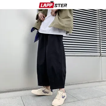 LAPPSTER Mužov Harajuku Hárem Nohavice 2020 Lete Mens Streetwear Vintage Joggers Nohavice Muž Bežné kórejský Módy Čierne Nohavice