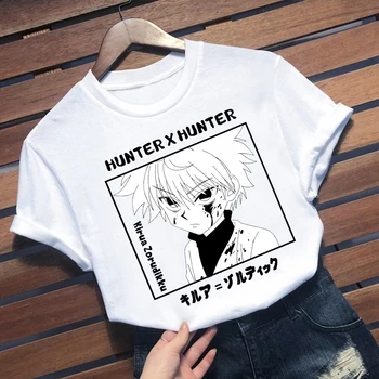 Hunter X Hunter Tričko Krátky Rukáv Killua Zoldyck T-shirt Anime Harakuju Topy Čaj