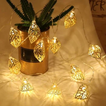 3 Meter 20 LED Zlatý Kov Pierko USB String Osvetlenie,Používané na Vianoce,Halloween,Strán, Svadby,Domáce Dekorácie.2 ks