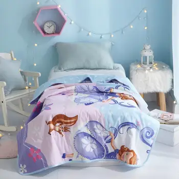 Disney princezná popoluška 3d bavlna prehoz cez posteľ deti, prikrývku, spací deka deti cumlík