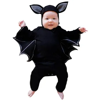 Batoľa Novorodenca Chlapci Dievčatá Halloween Cosplay Kostým Romper Klobúk Oblečenie Set baby girl šaty roupa de bebe