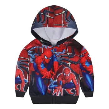 Disney Nové 3D SpiderMan Mikina Hoodies Deti hoodies Dievčatá Chlapci Deti, Dlhý Rukáv polyester Šaty, Topy