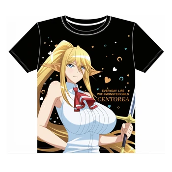 MGFHOME Anime JK Monster Musume Č Iru Nichijou Cosplay Tričko T-Shirt Suu Miia Centorea Cerea Rachnera Topy Tee Ženy Muži tričko