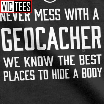 Muži Nikdy Neporiadok S Geocacher Tričko Geocacher Gps Navigácie Turistika, 100 Percent Bavlna Zimné T-Shirt