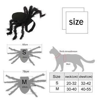 Nové Halloween Pet Spider Oblečenie Simulácia Black Spider Šteňa Cosplay Kostým Pre Psov, Mačky Strany Cosplay Vtipné Mačku Oblečenie