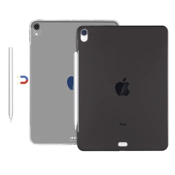 Redlai puzdro pre iPad 10.2 2019 (7. Gen) Ultra Tenká, Mäkká TPU Silikónový Transparentný Zadný Kryt Pre iPad Pro 11 & 12.9 2018 Prípade
