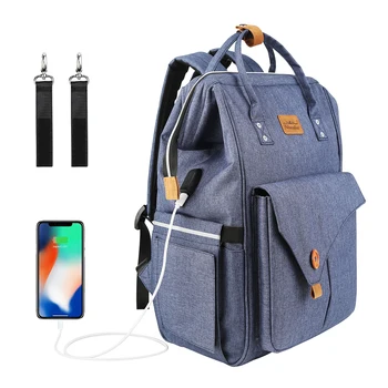 Detská plienka taška maminku kočík tašky USB veľkú kapacitu, nepremokavé nappy taška súpravy múmiový materskej cestovný batoh ošetrovateľskej kabelka
