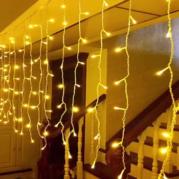 Vianočné Osvetlenie Vonkajšie LED Záves Cencúľ Garland Rozprávkových Svetiel Časti 0,6 m Nový Rok Záhrade Garland Ulici Vianočné Dekorácie