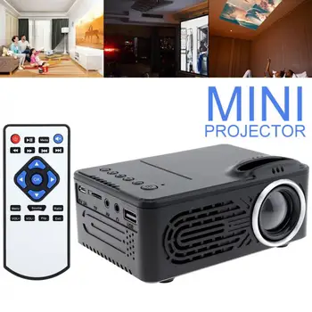Mini HD Prenosné LED Homehold Projektor Podporu 80 Palcový Veľký Displej Projekcie pomocou Diaľkového Ovládania pre Domáce