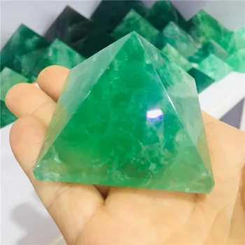 4 cm prírodný rock zelená fluorite kremeň aura pyramídy liečba