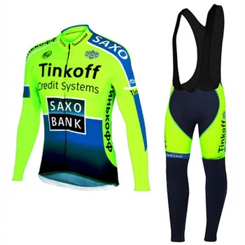 2021 nového Tímu saxo Tinkoff bank Cyklistické Oblečenie, Dlhé rukávy Jeseň Mužov Cyklistické dresy MTB bike Ropa Ciclismo Cyklus Športové oblečenie