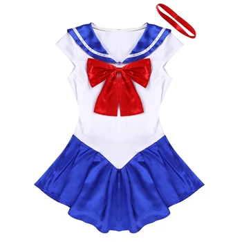 Vysoká Kvalita Japonsko Sailor Moon Cosplay Kostým Mesiac Šaty Pre Dospelých Fantázie Halloween Fantázie Karnevalového Kostýmu Sexy Šaty