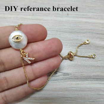 5 ks/pack gold black white cz zlo ochrana očí sladkovodné perly drôtu zábal konektor prívesok perličiek kúzlo pre ženy šperky urob si sám