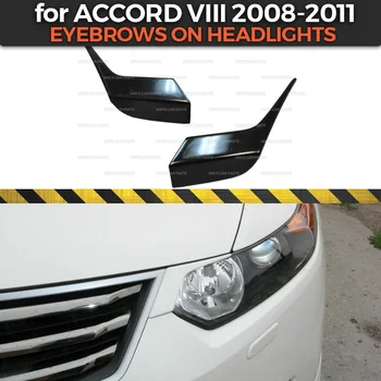 Obočie na svetlomety prípade Honda Accord VIII 2008-2011 ABS plast riasiniek rias liatie dekorácie auto tuning styling