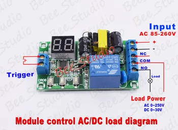 AC 110V 120v 220V 230V Multi-funkčné Digitálne LED Cyklus Odkladu Časovač Relé Spínač Zapnúť/VYPNÚŤ Modul 8 režimov