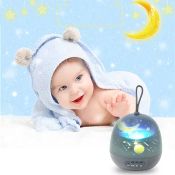 3D LED Nočné Svetlo Hviezdne Nebo Magic Star Mesiac Projektor Lávové Lampy Farebné Spanie Svietidla Deti Baby Darčeky Deti Medúzy