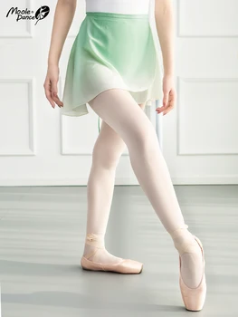 Nové Čipky Gradient Baletné Šaty so Krátke Sukne Šifón Dance Sukne Ženy Dospelých Mäkké Ružová Zelená Kostýmy