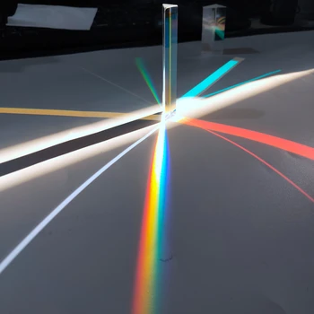 Rainbow prism Optické Sklo Pravého Uhla Odráža Trojuholníkové Hranol Pre Vyučovanie Svetelné Spektrum