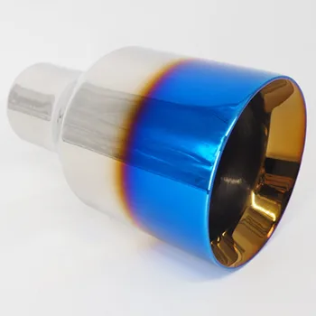 Doprava zadarmo: Najnovšie Štýl modré z nehrdzavejúcej ocele univerzálne výfukové systém konci potrubia+výfukové plyny áut tip 1 kus