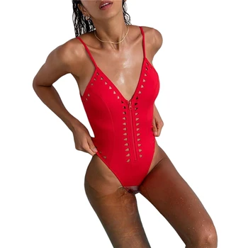 Sexy Ženy, jednodielne Plavky Osobnosti Farbou Zips tvaru Backless Slim Fit Plavky jednodielne Monokiny Žena Plávať Oblek