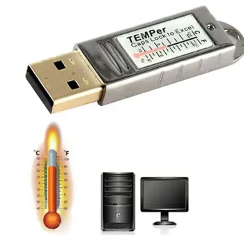 USB senzorov Alarm Dátového Záznamníka Tester na Meranie Teploty Teplomer M89A