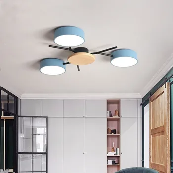 Nordic štýl štýlové izby, spálne, LED stropné svietidlo moderný minimalistický obývacia izba lampa hotel villa svetlo