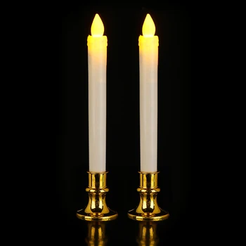 2 ks Elektrických Flameless LED Sviečka Svetlá s Vymeniteľných Báz Životného prostredia Dlho, Sviečka, Lampa Svetlo Svadby, Narodeniny, Party Decor