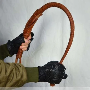 79 cm Kožené Popruhy na Koni Bič Outdoorové Športy dostihov Zariadenia Jazdecké Muži Ženy Ručne Vyrobené Horsewhip Bull Popruh