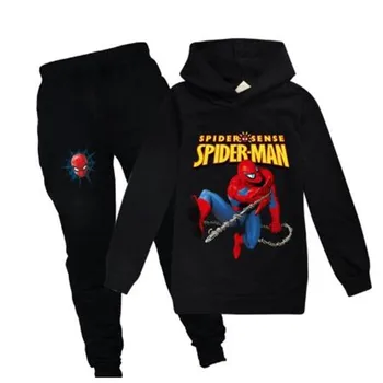 Disney Deti Tepláková Súprava Jeseň Dievčatá Oblečenie Sady Spiderman Cartoon Deti Chlapci Dievčatá Šaty S Kapucňou Deti Nohavice 2 Ks Vyhovuje
