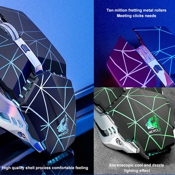 X11 Wireless Gaming Mouse Nabíjateľná 2.4 G Bezdrôtový Tichý LED USB Optická Ergonomické Herných Myší Surfovanie Myš Pre Notebook/PC