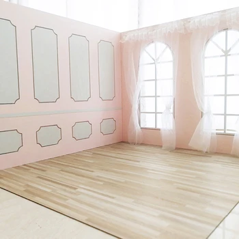 Drevená Podlaha DIY Materiál domček pre bábiky Miniatúrne PVC Imitácia Dreva, Obilia Podlahy Pre Dollhouse Obtlačky nové