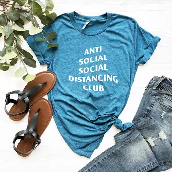 Hillbilly Anti Sociálne Unisex tričká Plus Veľkosť Bavlna List Grafické Tlače Tričká Krátky Rukáv Sociálnej Vzdialenosti Klub Letné Topy