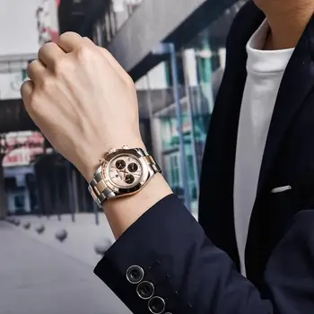 2020 PAGANI Navrhnúť nové pánske quartz hodinky top luxusné značky business hodinky z nerezovej ocele, vodotesné mužov chronograf móda