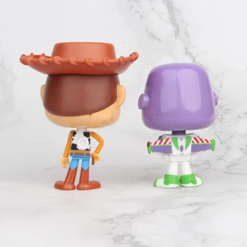 2ks/set Toy Story 4 roztomilý Buzz Lightyear Woody Jessie Lotso Bullseye Kôň Obrázok Hračky akčné figúrky model nastaviť 10 CM