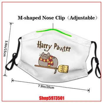Harry Pawter - Pusheen láska-Potter pleťové masky mascarilla tváre reutilizable masque tissus lavable umývateľný maska pm2.5