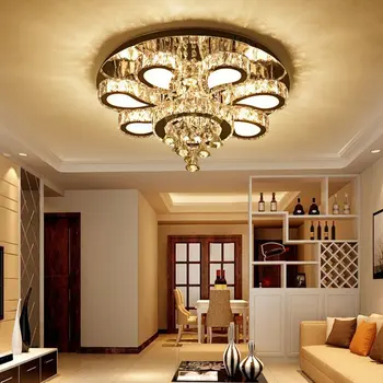 HSHIXINMAO Moderné kolo led stropné svietidlá, moderné a jednoduché romantický crystal home Stropné lampy, osvetlenie