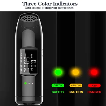 Nabíjanie pomocou pripojenia USB Digitálny Alkohol Tester LCD Breathalyzer Test Nástroj s Vysokou Presnosťou Alkoholu v Dychu Detektor Prenosný Analyzátor Alkoholu