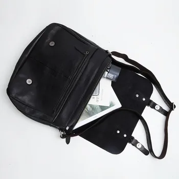 AETOO pánske kožené jeden-taška cez rameno Japonský cowhide crossbody taška taška kryt flip mužov taška
