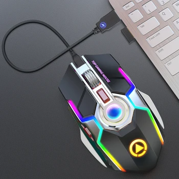 REDSTORM A5 Wireless Gaming Mouse Nabíjateľná Tichý LED Podsvietený Myši Optická USB 7 Tlačidiel RGB Myš Pre Notebook