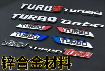 Auto Styling 3D troch-dimenzionální kovovú lištu plech telo nálepky Turbo list štandardné TURBO, auto chvost pole label Auto universal